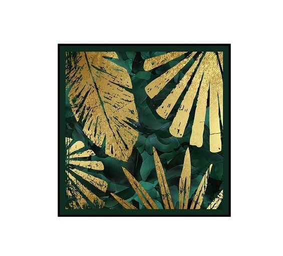[X0010100452] GOLDEN GREEN WALL ART 