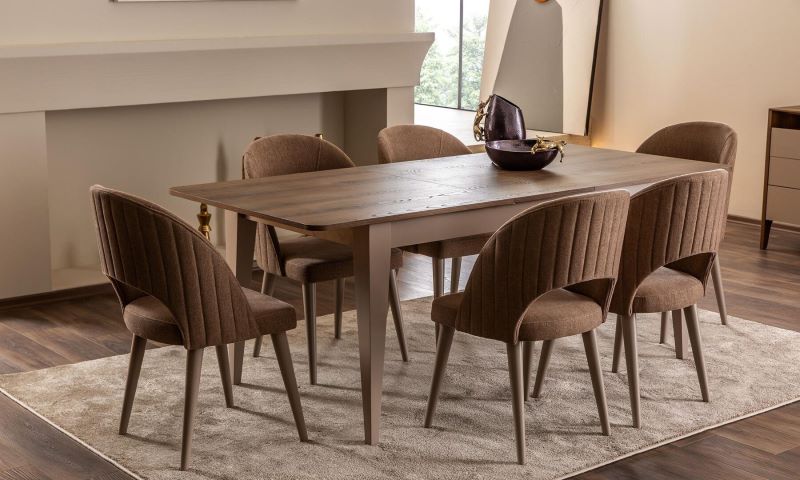 [B00310300007] TILSIM DINING TABLE SET WITH 6 CHAIR