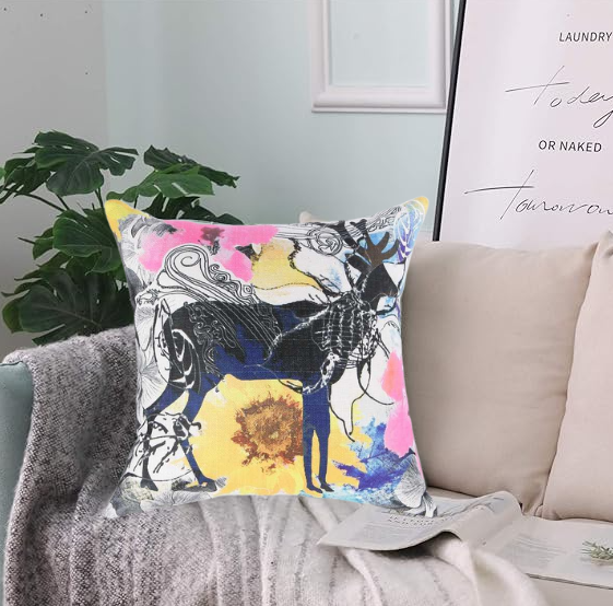 [W0030100097] ANTLERS CUSHION