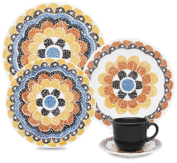 [Z0740400030] 30 PCS FLOREAL SUMMER DINNER SET