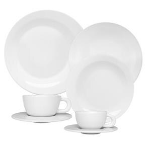 [Z0740400045] 42 PCS MOON WHITE DINNER SET