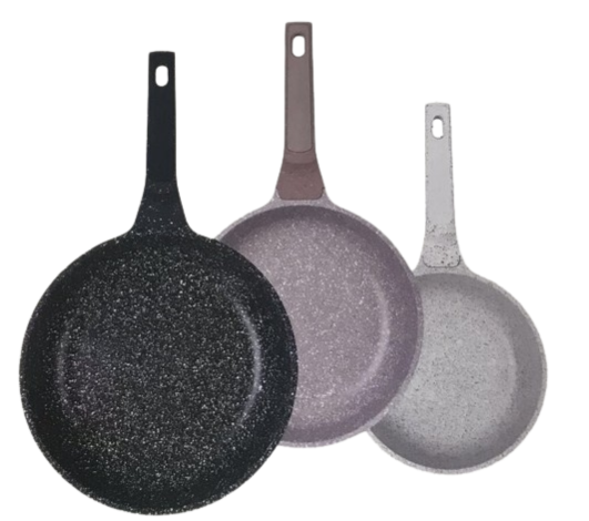 [Z074010629] 3 PCS COLOR KEKE MIX COLOR FRYING PAN