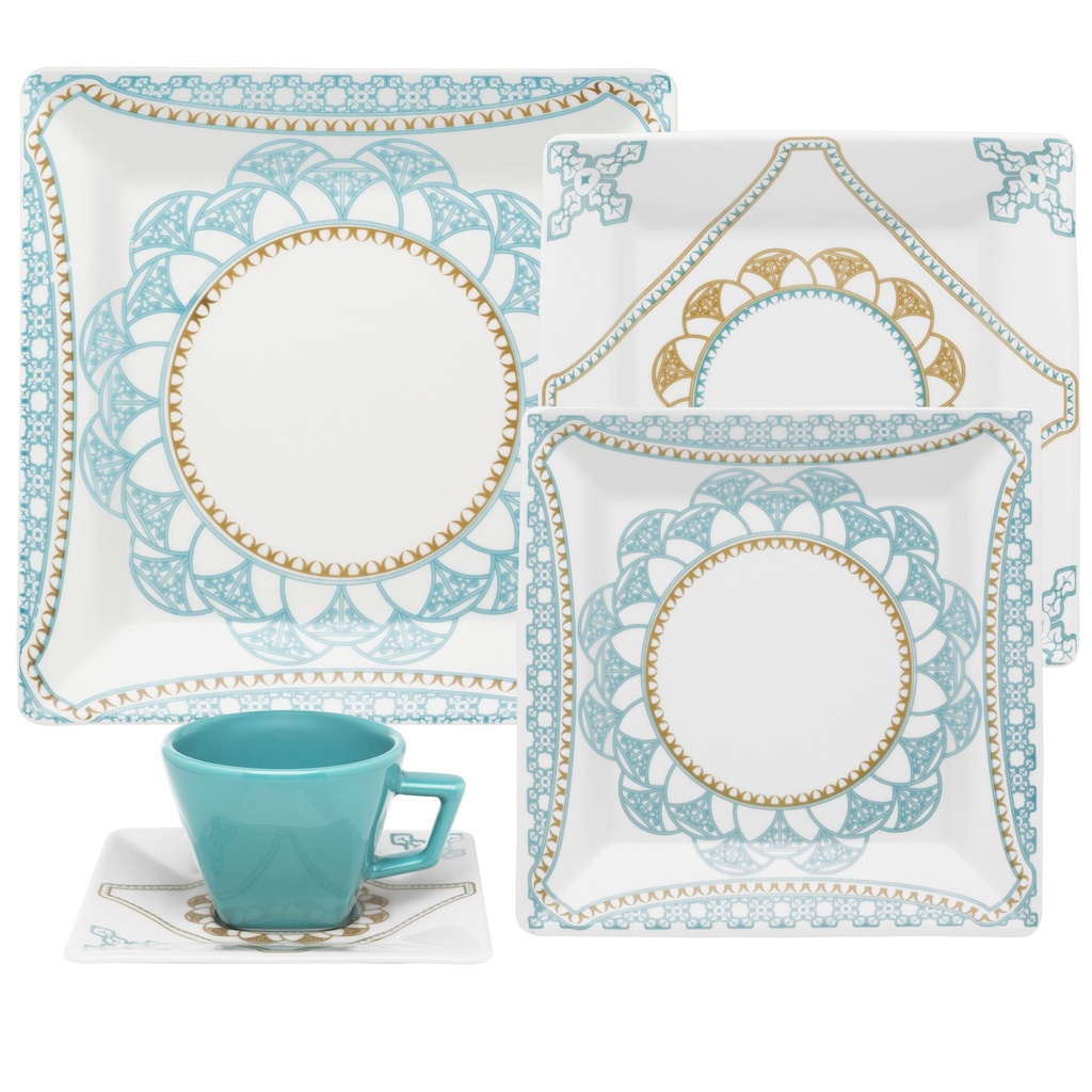[Z0740400106] 30 PCS QUARTIER DOMO DINNER/TEA SET